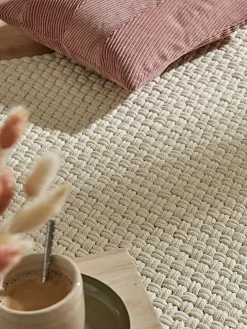 Aarbogen Woll-Teppich, White