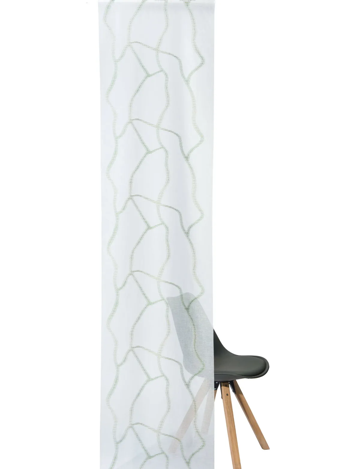 Amina Flächenvorhang, Creme/Grün