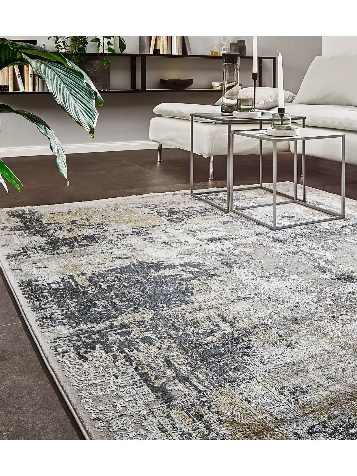 Ampelia Vintage-Teppich, Vintage Beige