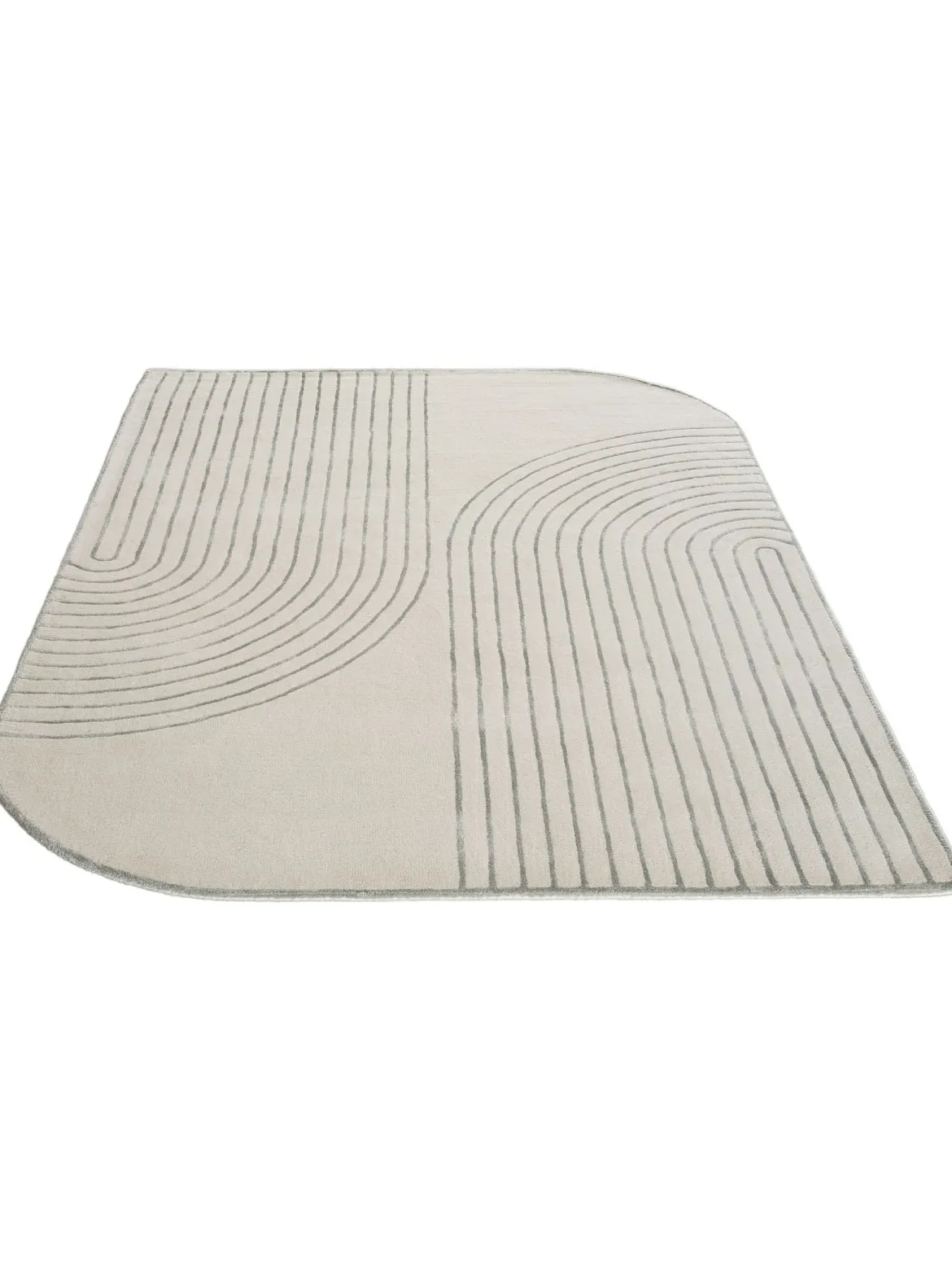 Aranova Moderner Teppich, Offwhite