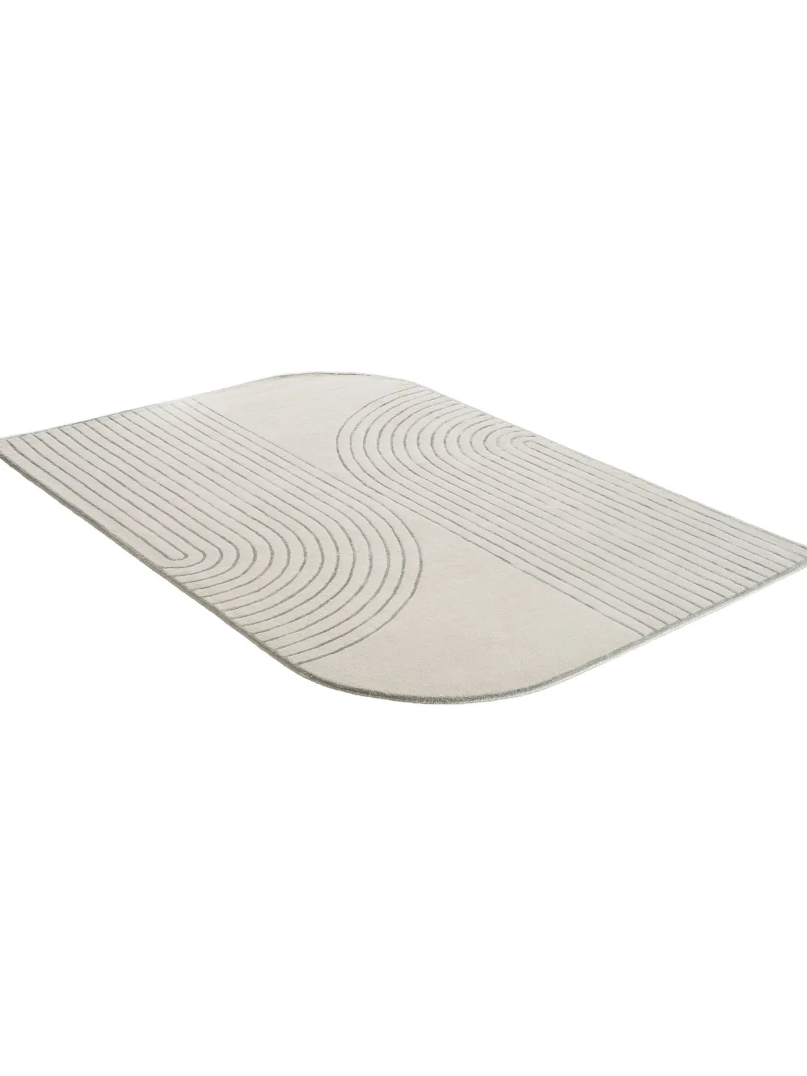Aranova Moderner Teppich, Offwhite