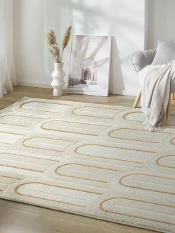 Arc Moderner Teppich, Creme