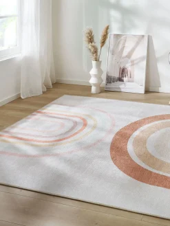 Arcobaleno Moderner Teppich, Beige/Orange