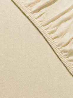 Arosa Flanell-Spannbetttuch, Creme
