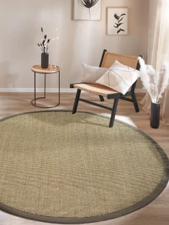 Aruba Colour Sisal-Teppich, Kiesel