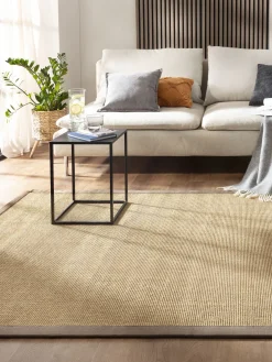 Aruba Colour Sisal-Teppich, Kiesel