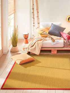 Aruba Nature Sisal-Teppich, Fuchsia