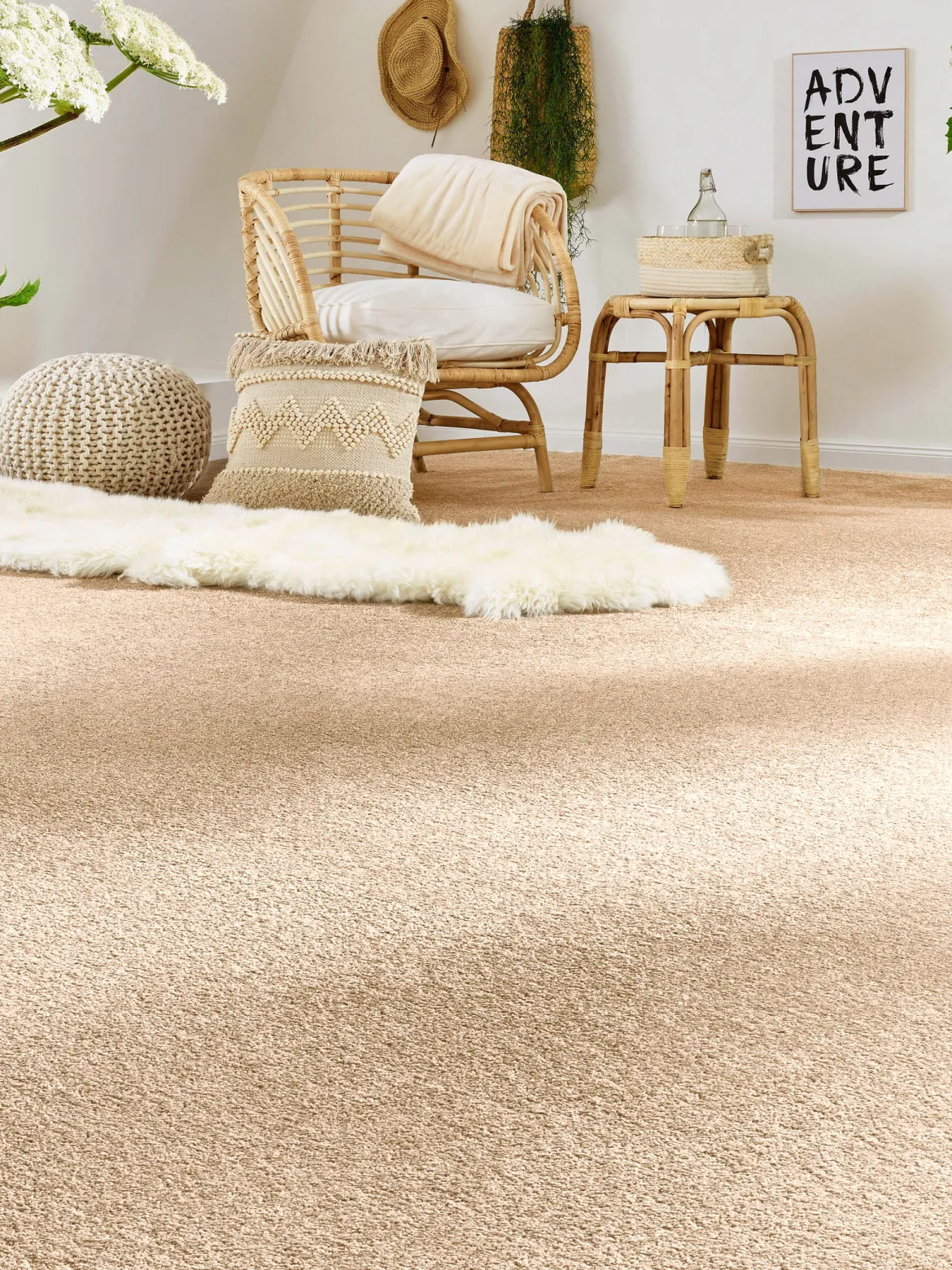 Balance Velours-Teppichboden, Ivory 72