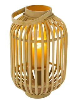 Bambuslicht Benny Windlicht, Hellbeige
