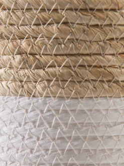 Basket Baggy Korb, Weiss/Natur