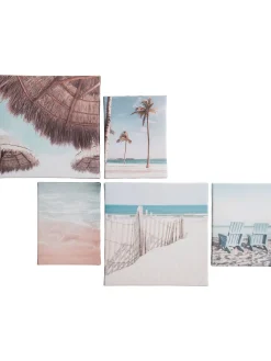 Beachlife Leinwand Druck, Hellblau