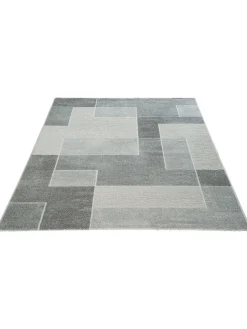Bellmore Moderner Teppich, Silber