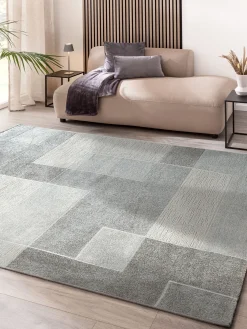 Bellmore Moderner Teppich, Silber