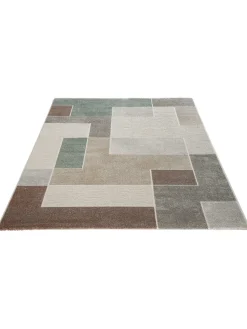 Bellmore Moderner Teppich, Terra/Grün