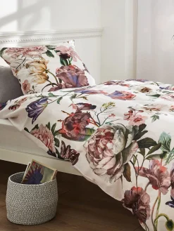 Belrose Satin-Bettwäsche, Weiss