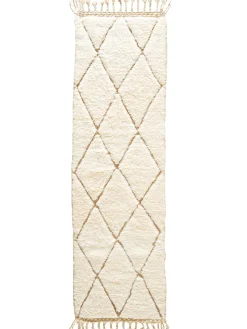Beni Ourain ca. 88 x 300 cm, Unikat / Einzelstück