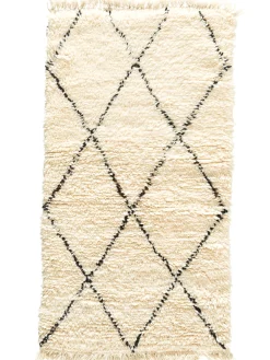 Beni Ourain ca. 68 x 130 cm, Unikat / Einzelstück