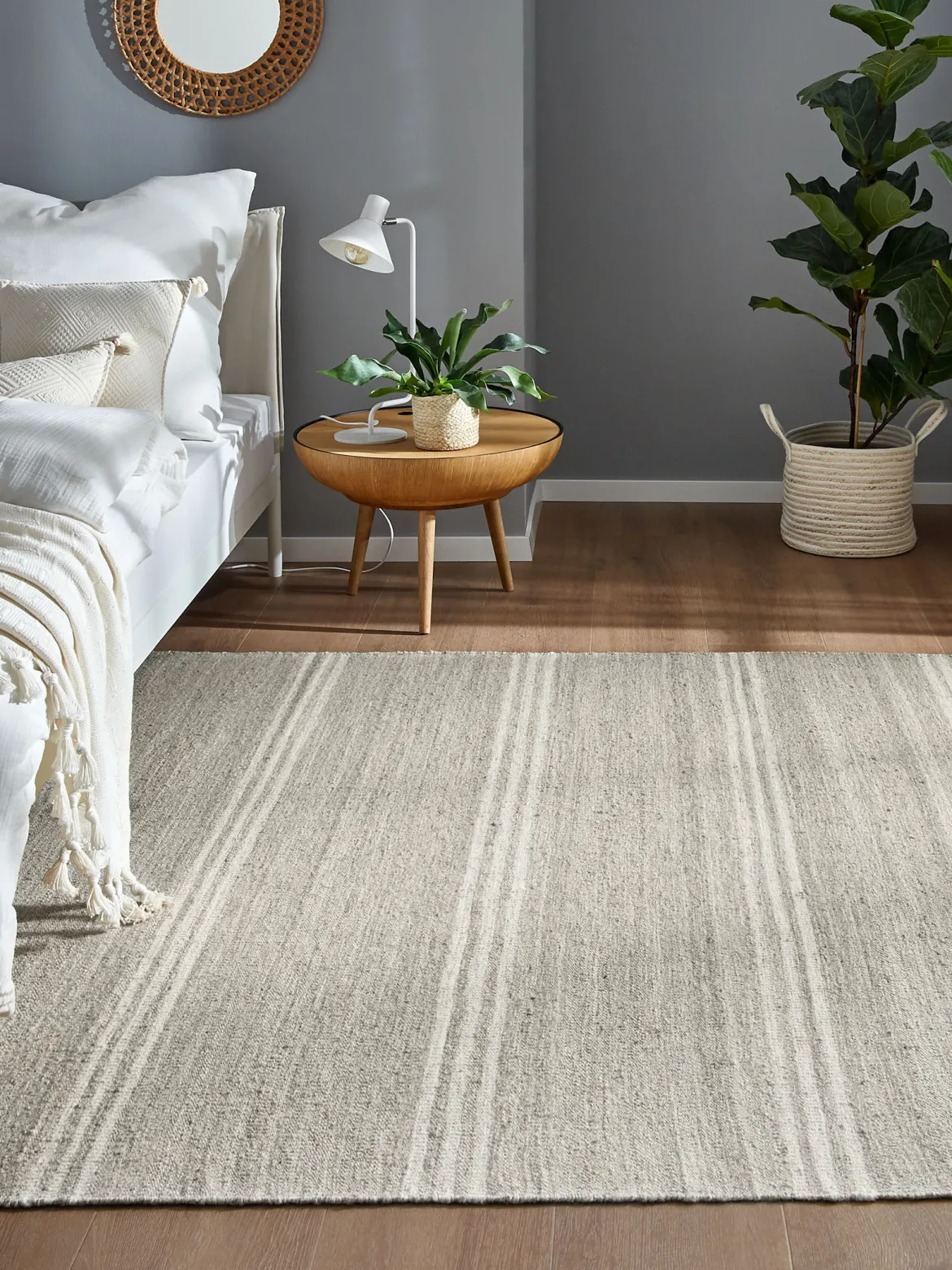 Bergsund Woll-Teppich, Grey Natural