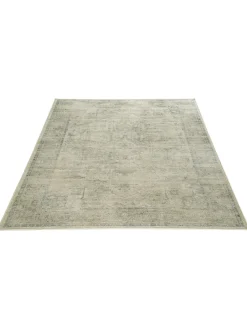 Beshkan Vintage-Teppich, Creme/Blau