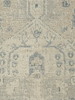 Beshkan Vintage-Teppich, Creme/Blau