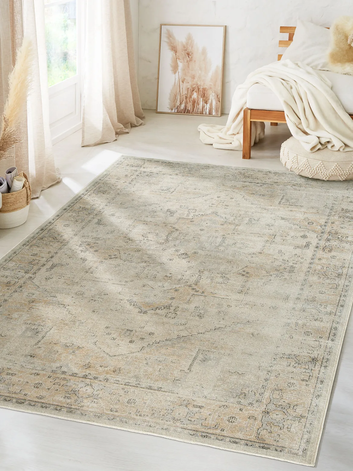 Beshkan Vintage-Teppich, Gold