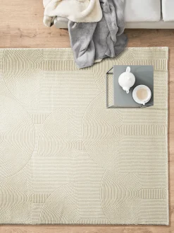 Biarritz Moderner Teppich, Creme