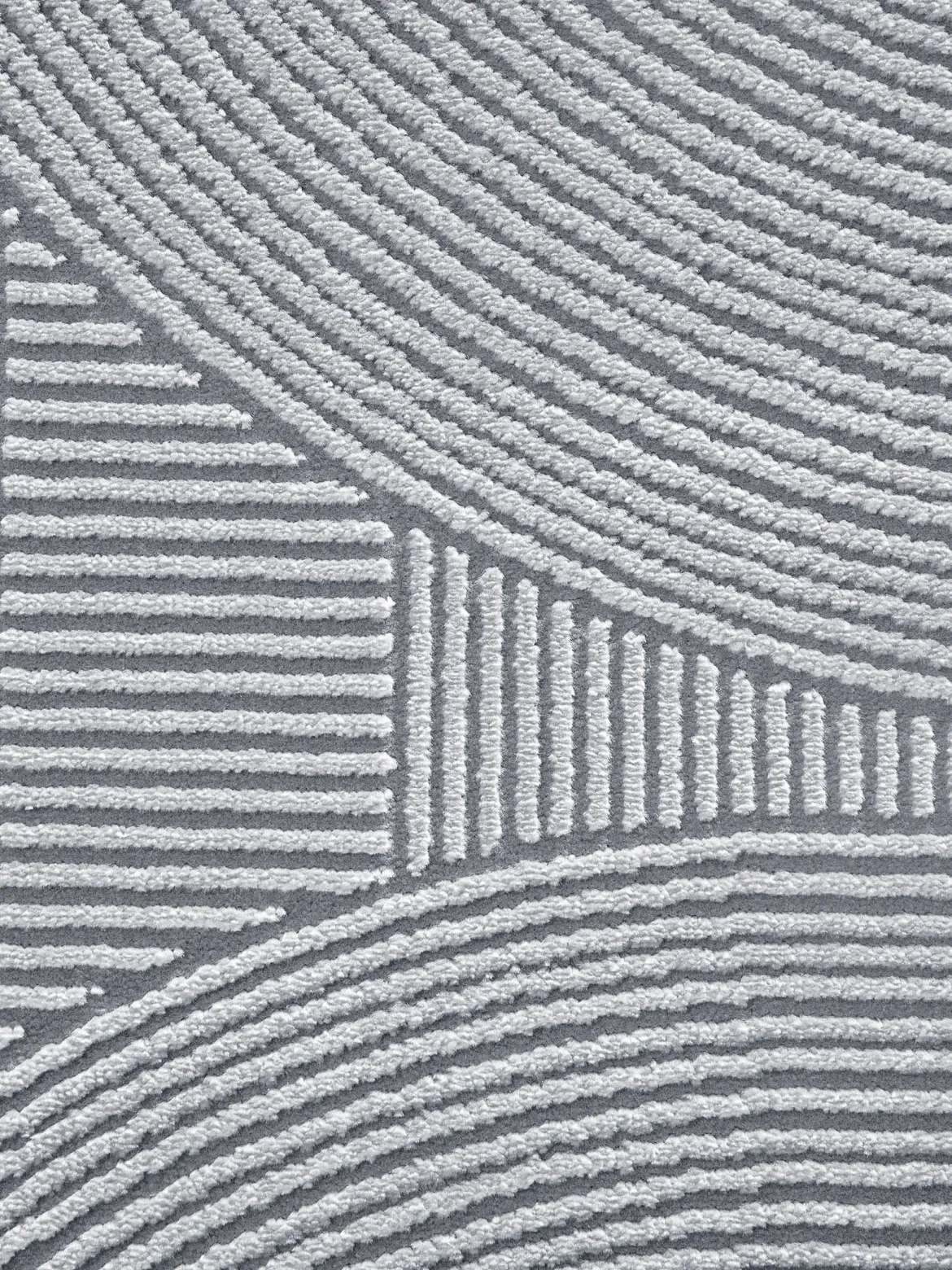 Biarritz Moderner Teppich, Silber