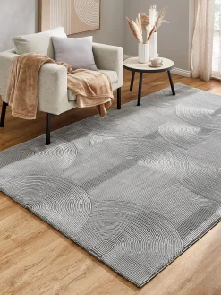 Biarritz Moderner Teppich, Silber
