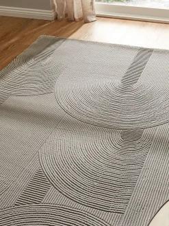 Biarritz Moderner Teppich, Silber