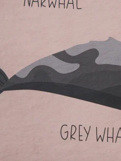 Big Whales Leinwand-Druck-gerahmt, Multicolor