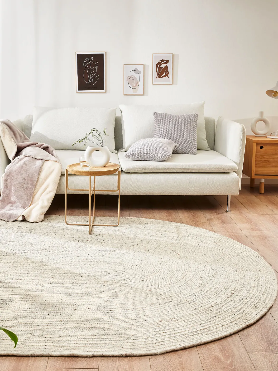 Björna Woll-Teppich, Creme