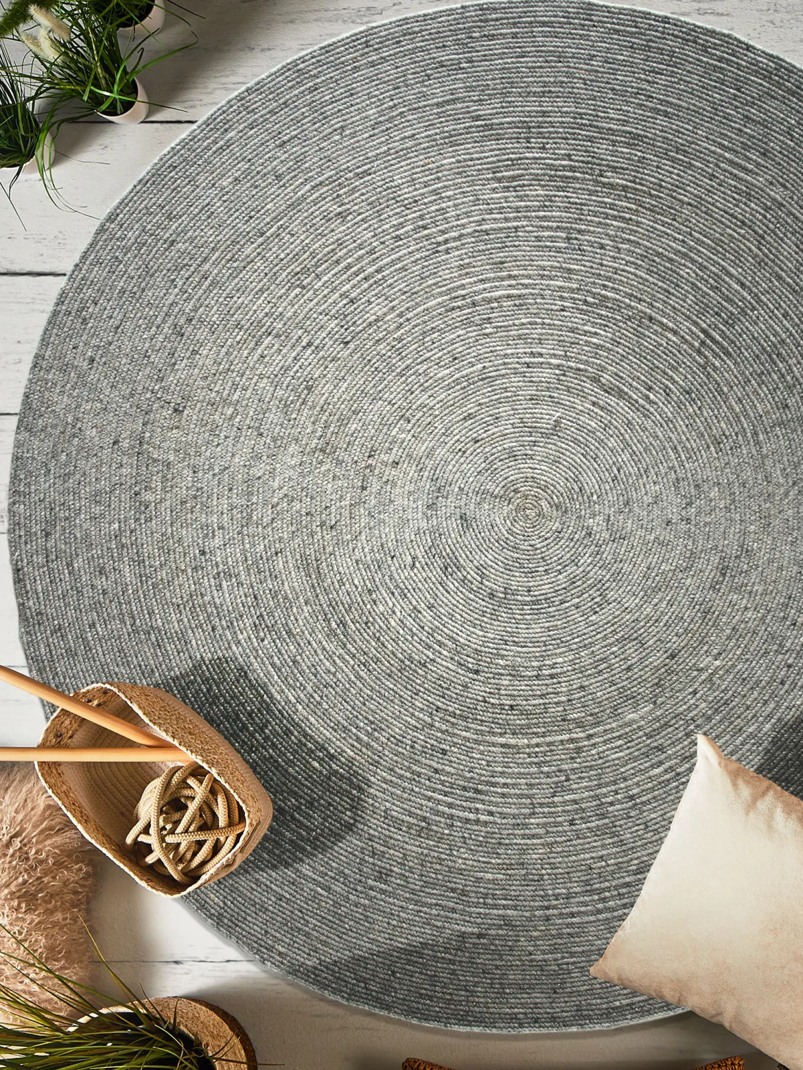 Björna Woll-Teppich, Light Grey
