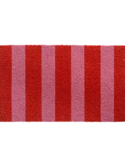 Blockstripe Fußmatte, Pink