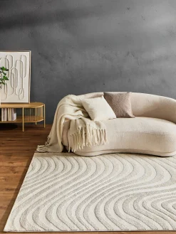 Boracay Moderner Teppich, Creme
