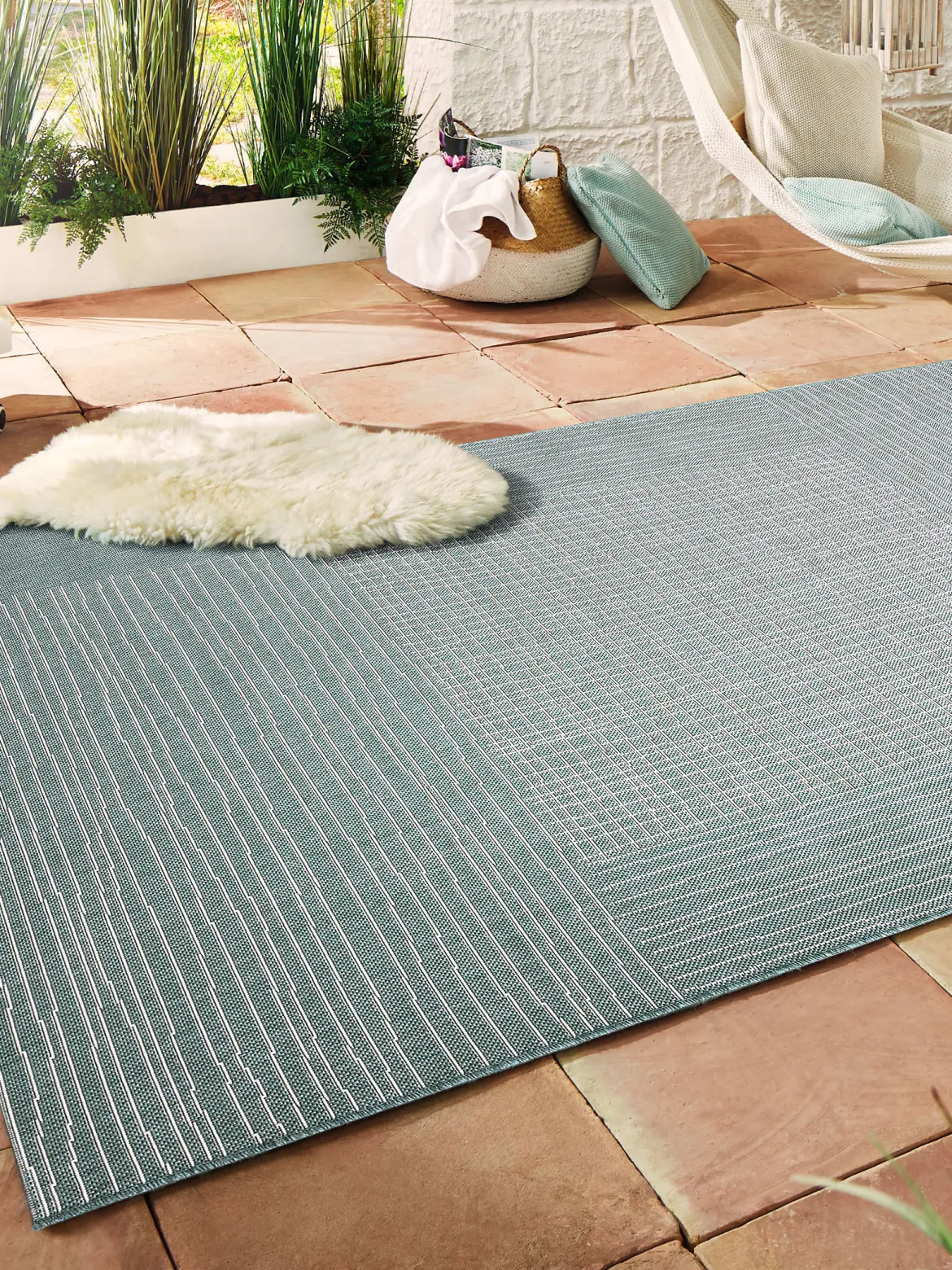Borgsum Outdoor-Teppich, Grün