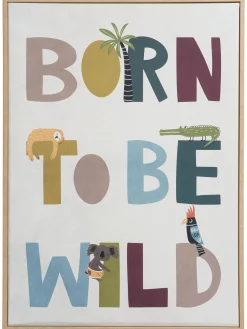 Born to be Wild Leinwand-Druck-gerahmt, Multicolor