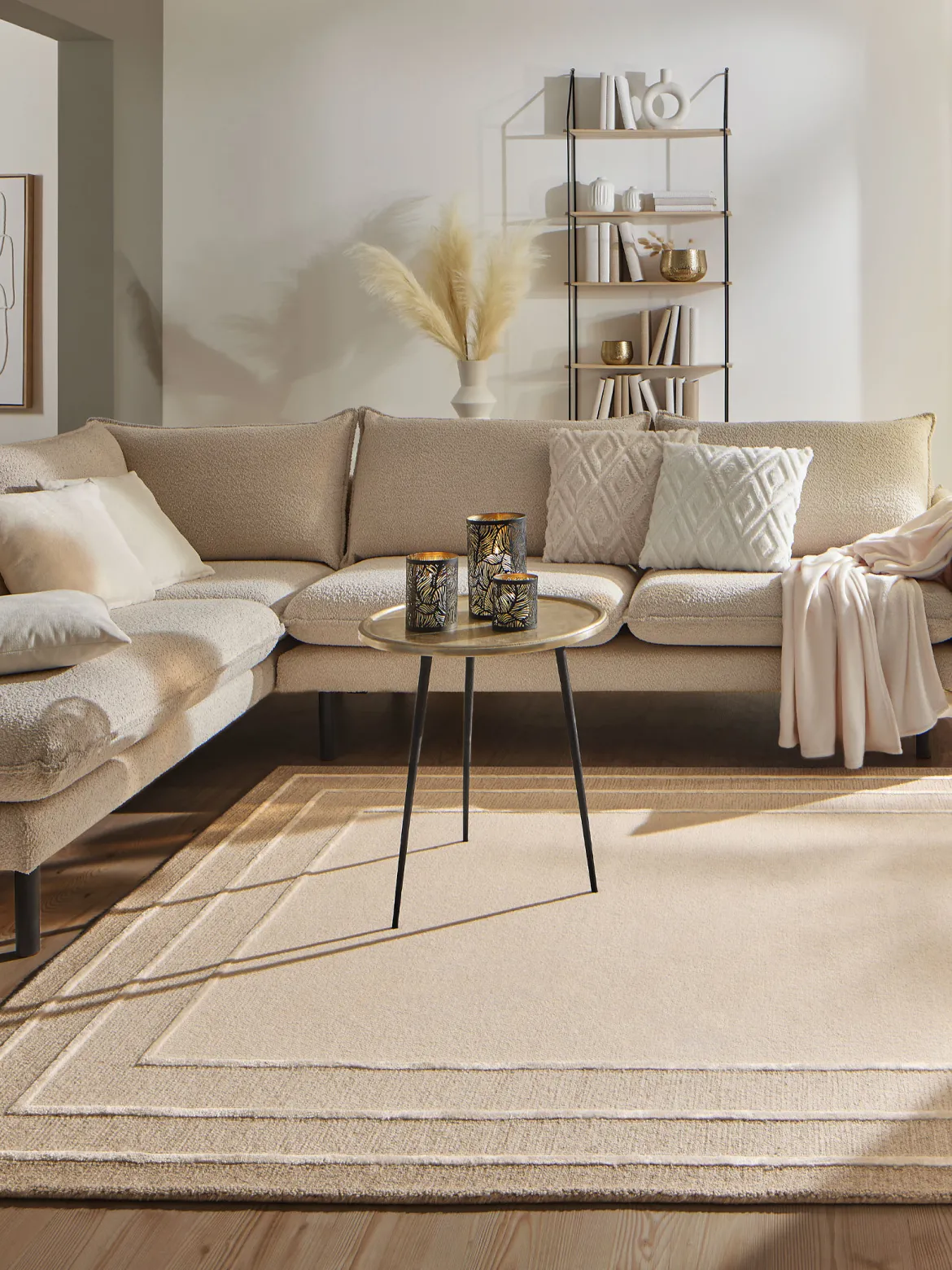 Brunholm Moderner Teppich, Sand