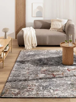 Calanthe Vintage-Teppich, Dunkelgrau