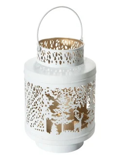 Caliano Windlicht, Weiss/Gold