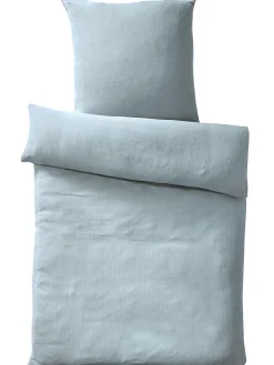 Cloudy Musselin-Bettwäsche, Sterling Blau