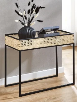 Coffee Table Tisch, Schwarz/Beige