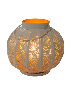Coisa Windlicht, Weiss/Gold