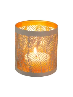 Coisa Windlicht, Weiss/Gold