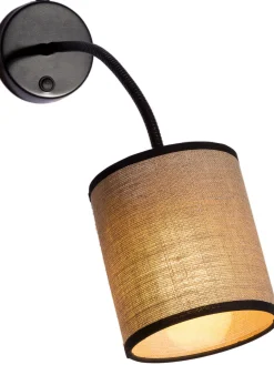 Cookie Fibre Wandleuchte, Darkbeige/Black