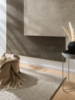 Coredo Hochflor-Teppich, Dunkelbeige