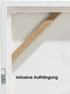 Corneri Leinwand-Druck-handbemalt, Beige