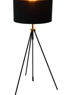 Cozy Shine Standleuchte, Schwarz/Gold