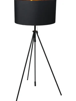 Cozy Shine Standleuchte, Schwarz/Gold