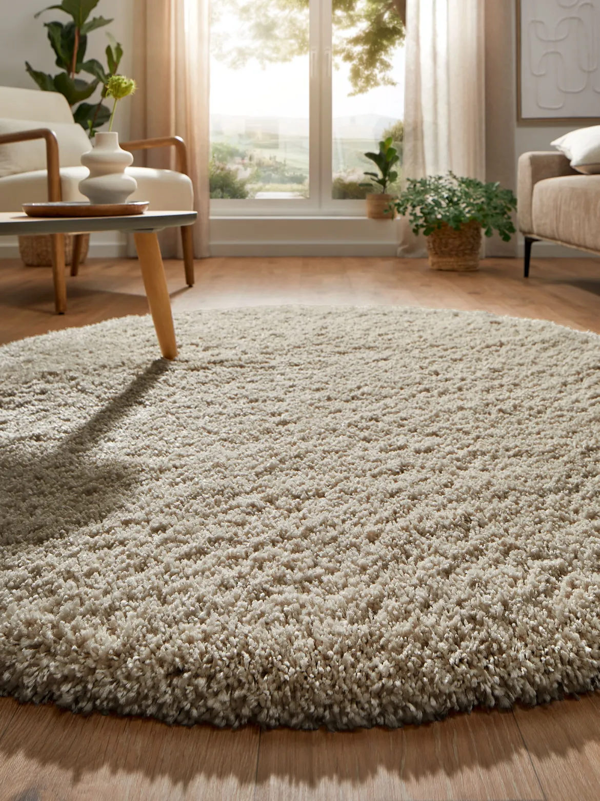 Creation Hochflor-Teppich, Beige