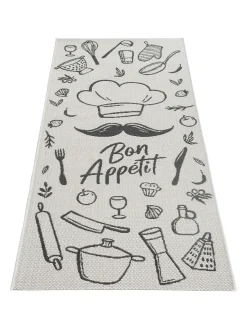 Cuisine Küchenläufer, White/Black